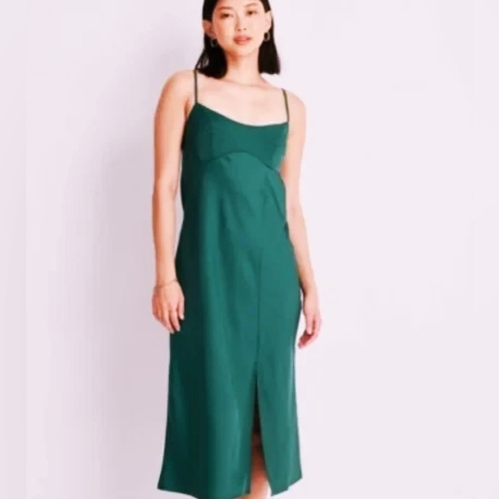 A New Day Womens Slip Tank Dress Size Medium Midi Spaghetti Strap Teal Green XL